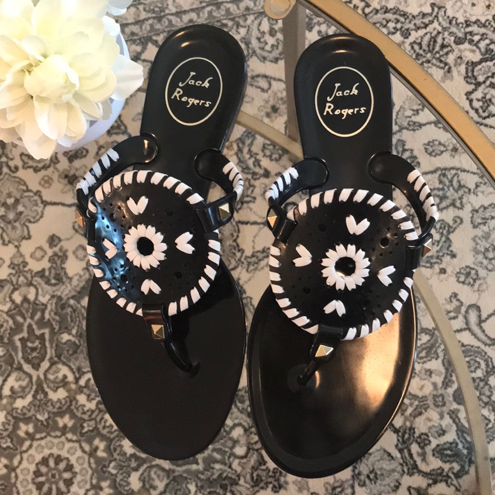 Jack Rogers Georgica black sandals